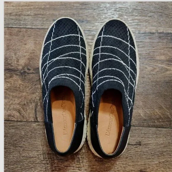 L'Amour Des Pieds Zohndra Woven Knit Slip On Sneakers - Picture 5 of 11